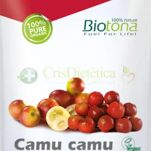 O Camu Camu + Acerola Bio da marca Biotona é um pó de superalimento que combina duas frutas ricas em vitamina C e outros nutrientes essenciais.