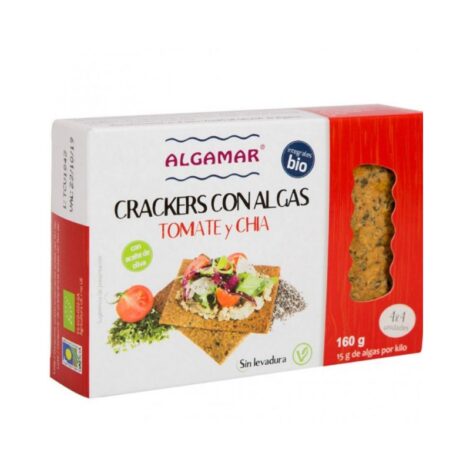 Crackers Integrais De Espelta Com Algas, Tomate E Chia Bio