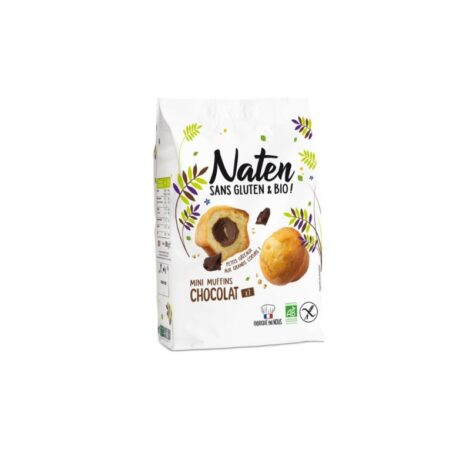 Mini Muffins Bio Com Recheio De Chocolate, Naten, 200g