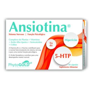 Ansiotina - Fórmula 5HTP - Ansiedade e Depressão – PhytoGold – 30 Cápsulas