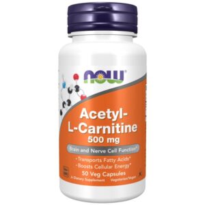 Acetyl-L-Carnitine - Now – 50 Cápsulas Vegetais