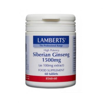 Ginseng Siberiano 1500 mg – Lamberts - 60 Comprimidos